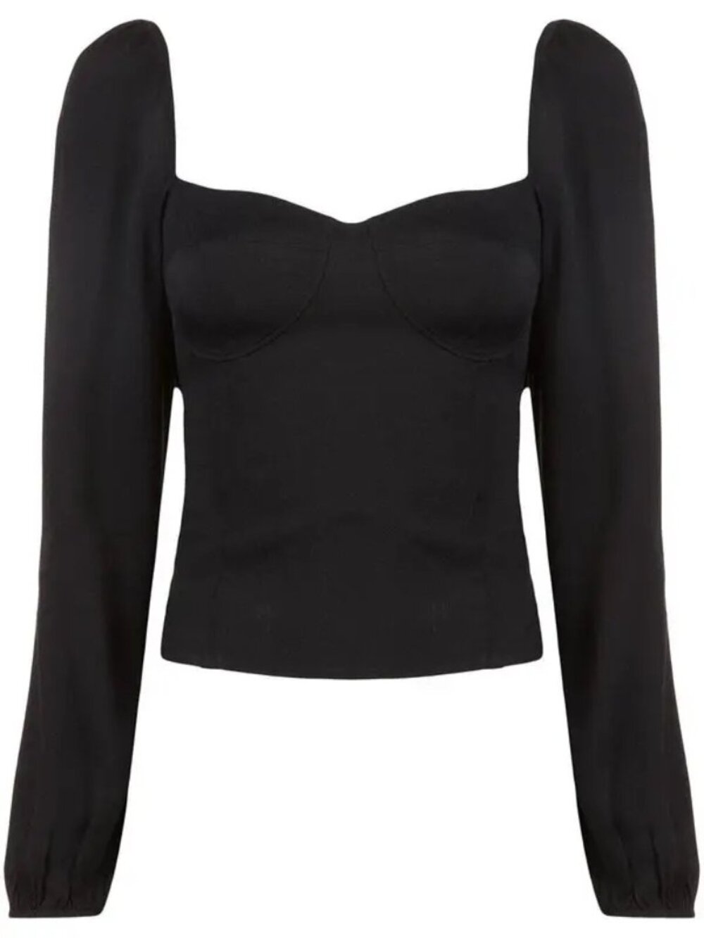 Reformation Black Reign Top Size 6